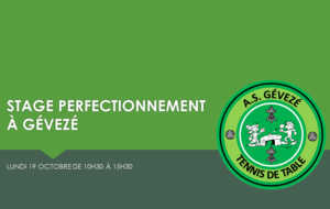 Stage Perfectionnement / Lundi 19 Octobre 2020