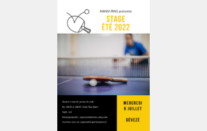 Stage Été 2022 / Mercredi 6 Juillet